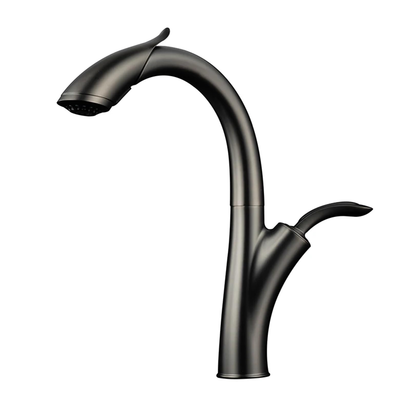 Gqnblvhzupdm 83039Qh Kitchen Faucets, Kitchen Faucet Pull Out Cold And Hot Tap, Black Single Hole Handle Swivel 360 Degree Water Mixer(83039Qh)