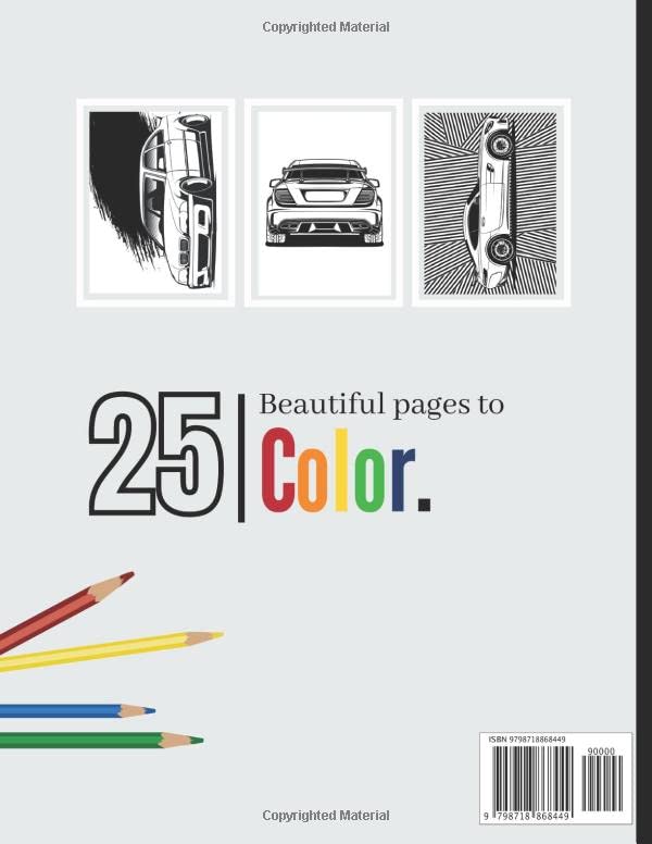 German Retro Cars coloring book – 25 designs for Boys: Retro car for boys, kids and adults | 25 beautiful pages to color. image 3