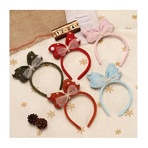 Preisvergleich Produktbild JINGYINYI Weihnachtskopfbedeckungen, Bogenstirnband-Haarnadel, kreative Geschenke-5 Stücke