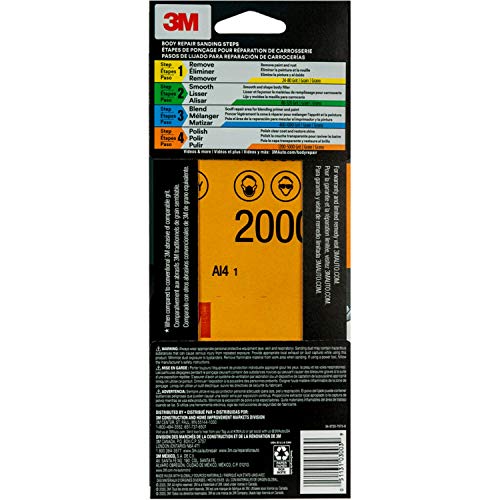 Image of 3M Wetordry Sandpaper, 03003, 2000 Grit, 3 2 /3 in x 9 in