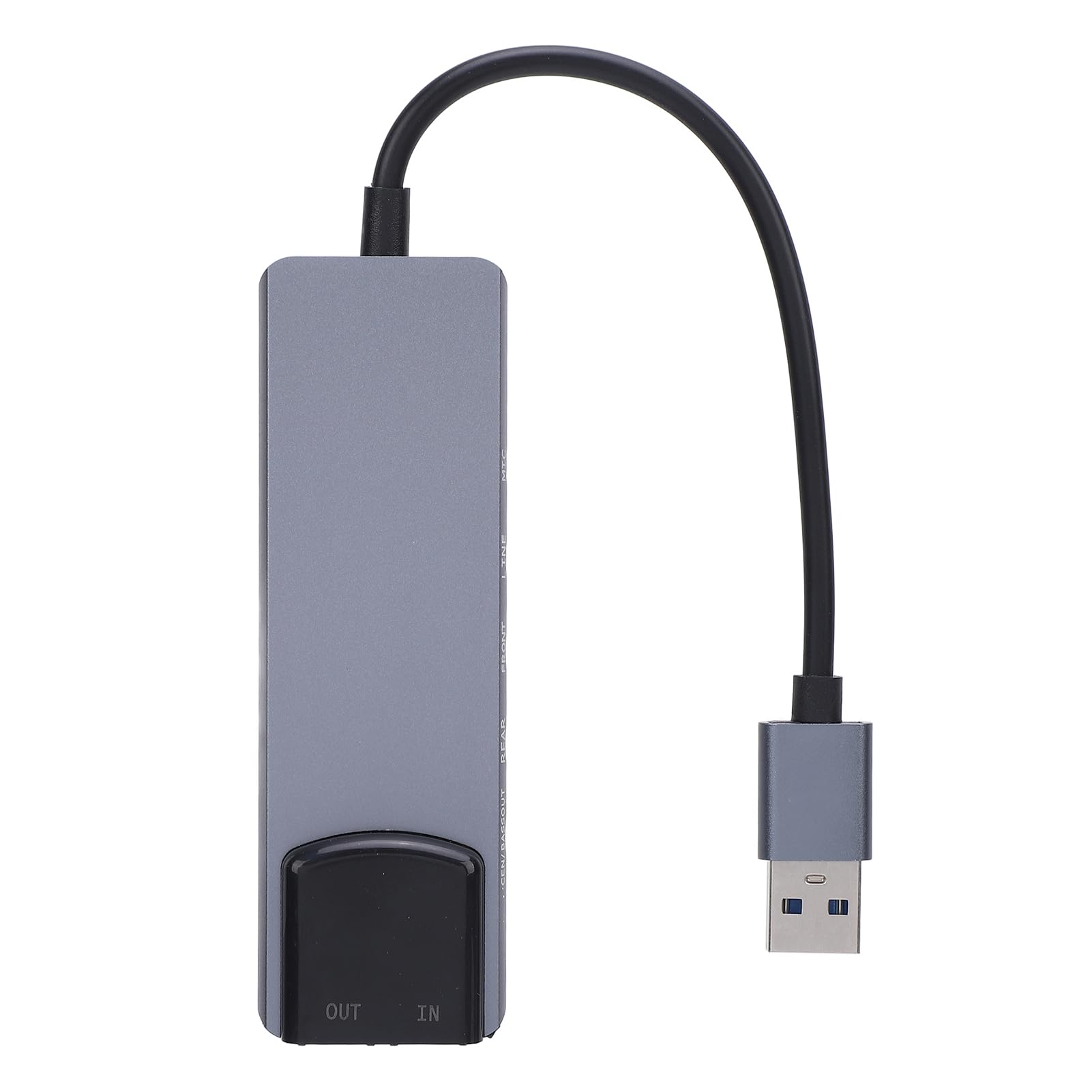 Carte son surround 7.1 USB 5.1 Carte son externe avec entrée optique SPDIF Adaptateur audio Réduction du bruit Aluminium pour PC portable Puce CM6206