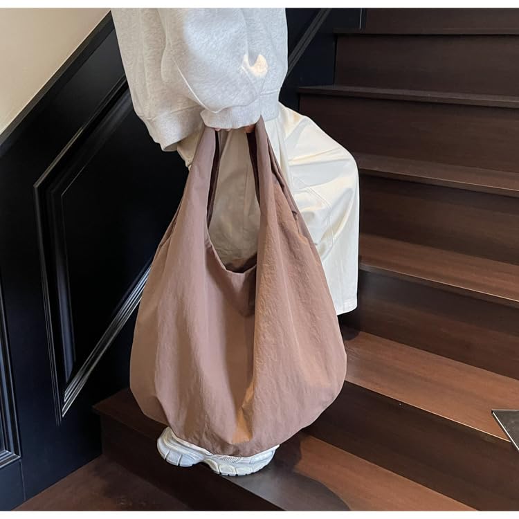 Large Capacity Slouchy Hobo Bag for Women Fashion Casual Versatile Shoulder Purses Solid Color Draped Tote Bag3