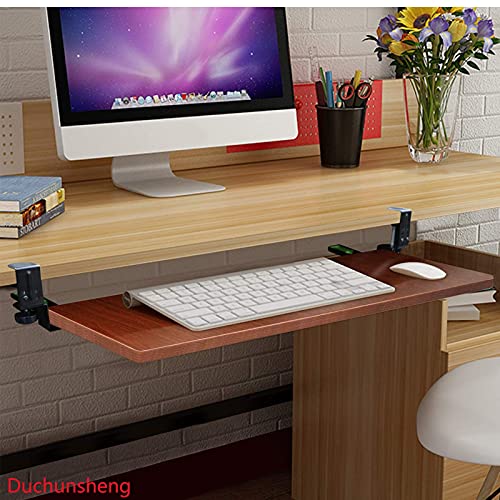 Verstellbare Tastaturablage aus Holz – höhenverstellbare Plattformverlängerung für Arbeit und Gaming, ausziehbare Ablage unter dem Schreibtisch, einfache Installation, 5 Farboptionen