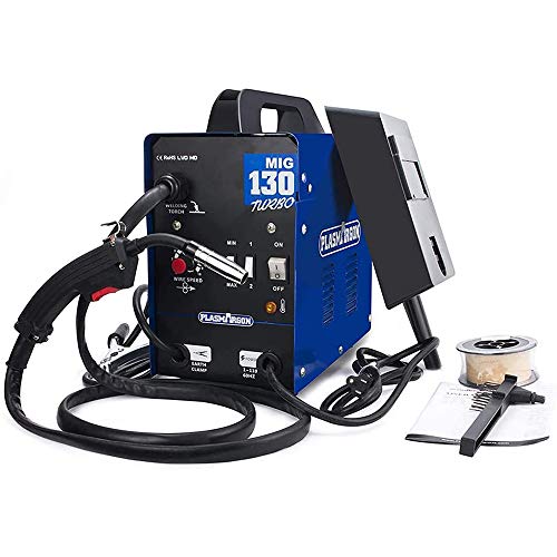 130A MIG Soldadora de gas y sin gas Máquina de Soldadura de Núcleo Flux Alimentación...