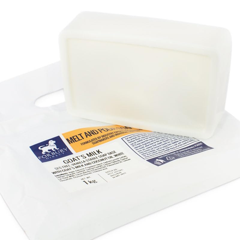 Base de Jabón de Leche de Cabra | Suave y Hidratante | Ideal para Pieles Sensibles | Gran Estabilidad de Color | Con Vitamina E | Gran Velada