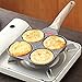 Cookware,Saucepan 4 Holes Egg Frying Pan Home Hamburger Nonstick Pot Wood Grain Handle Cooking Kitchen Tools for Gas Stove