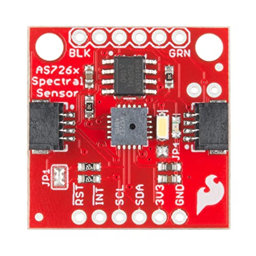 Image of SparkFun Spectral Sensor Breakout - AS7262 Visible (Qwiic)-detects wavelengths in the Visible Range at 450, 500, 550, 570, 600 & 650nm of Light Each w / 40nm of Full-Width Half-max Detection-2.7V-3.6V