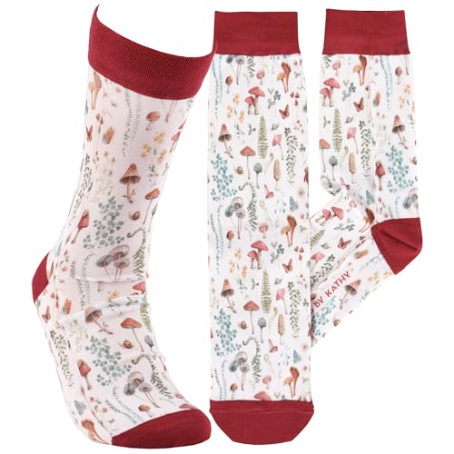 Chaussettes étude des champignons multicolores en taille unique