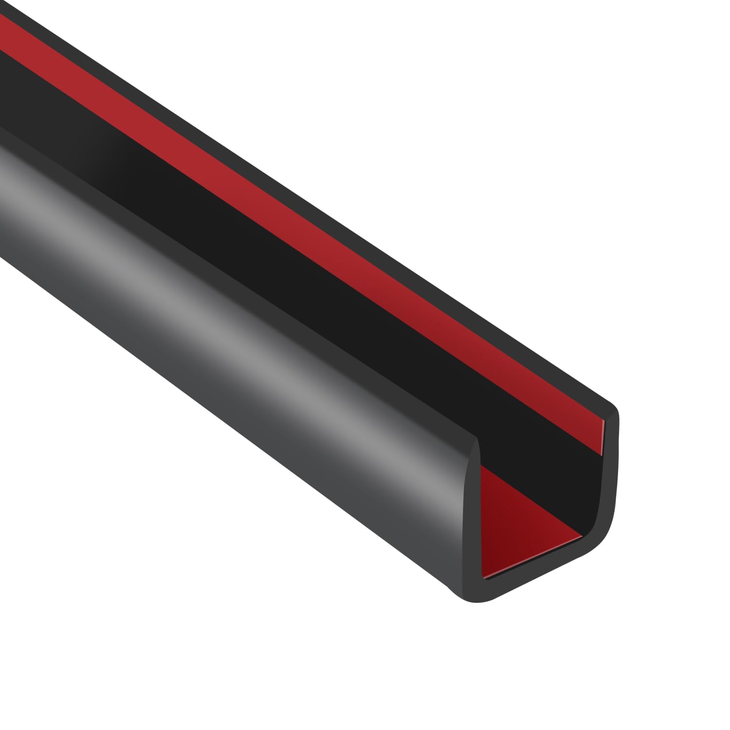 Gummi-Kantenverkleidung, 10mm Selbstklebender Flexibler U-Kanal-Kantenschutz für Sperrholz, Tische, Schreibtische, Schränke, Arbeitsplatte, breite U-förmige Kantenverkleidung, Kantenband, 6m