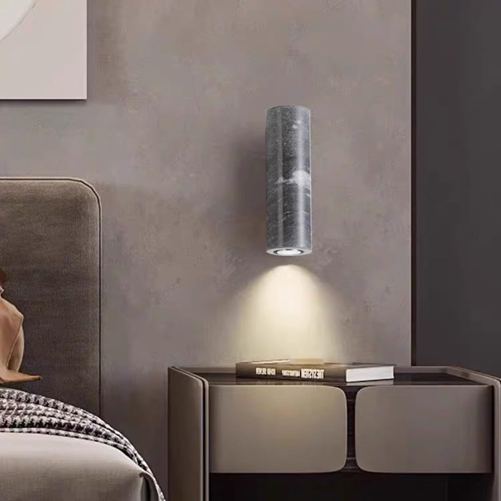 E26 Light Source Marble Wall, Modern Industrial Style Lamp, Single Head Personalized Sconce, Hallway Living Room Balcony Mounted Fixtures