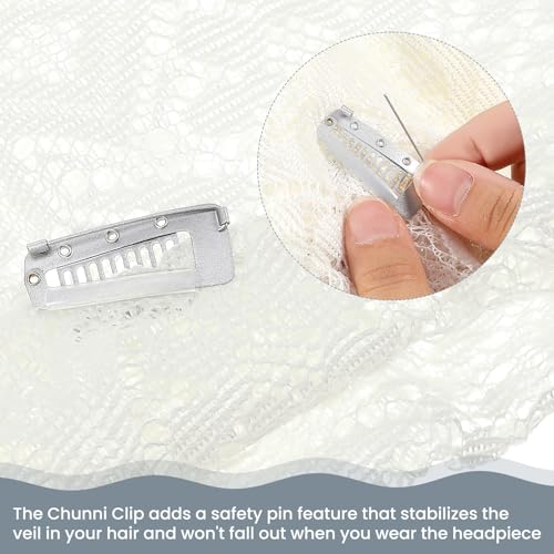 16 Piezas Clips Chunni con Alfiler de Seguridad miniatura 4