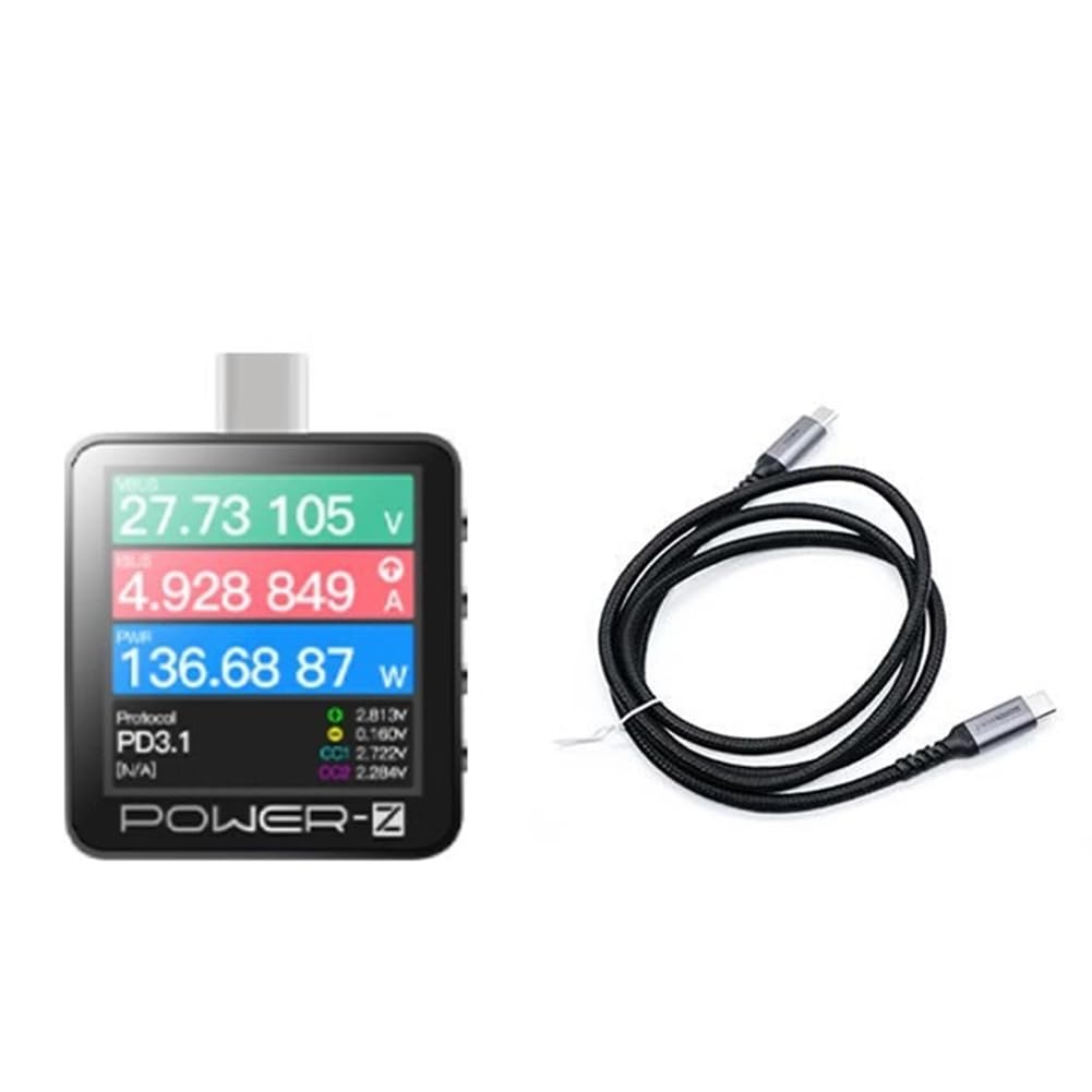 Testeur Power Bank USB-C PD3.1 et QC5.0 avec Câble 240W Voltmètre Numérique