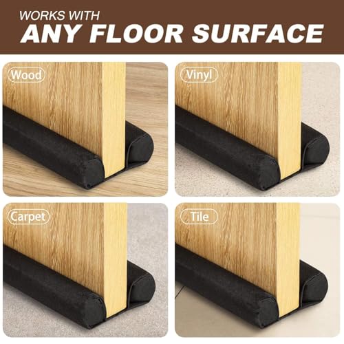 Image of TEKCOOL (39 Inches, Pack of 5) PVC Door Guard Gap Filler for Door Bottom Seal Strip - Sound-Proof, Reduce Noise, Energy Saving Door Stopper for Reduce Door Dust, Door Guard for Home