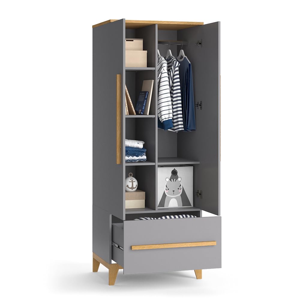VitaliSpa Malia Guardaroba bambini 70 x 186.8 cm szary