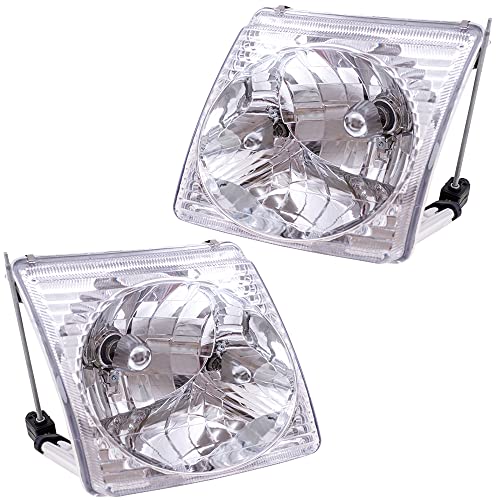 EPIC LIGHTING AMXOE Replacement Headlights Assembly Compatible for Ford 01-05 Explorer Sport Trac 01-03 Explorer Sport [ FO2502170 1L5Z13008BA FO2503170 1L5Z13008AA ] Pair