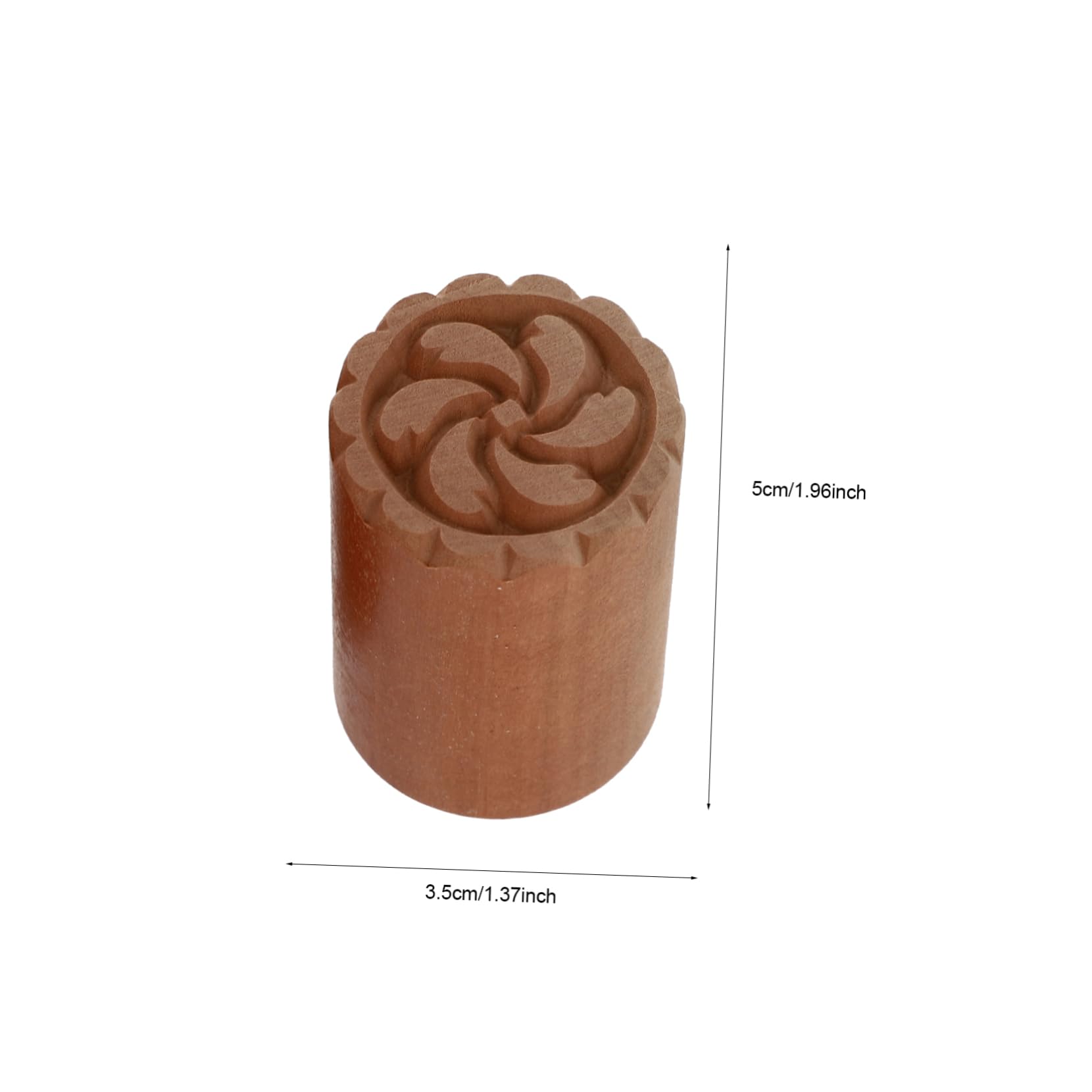 OKUMEYR 2Pcs Wooden Dough Stampers for Baking Supplies and Food Grade Stampers for Moon Cakes Dim Sum and Buns Easy to Clean and Use Baking Tools