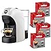 Lavazza A Modo Mio, Macchina Caffé Espresso Tiny Con 64 Capsule Qualità Rossa Incluse, Macchinetta A Capsule Per Un Caffè A Casa Come Al Bar, 1450 W, 0.75 Litri, Colore Bianco