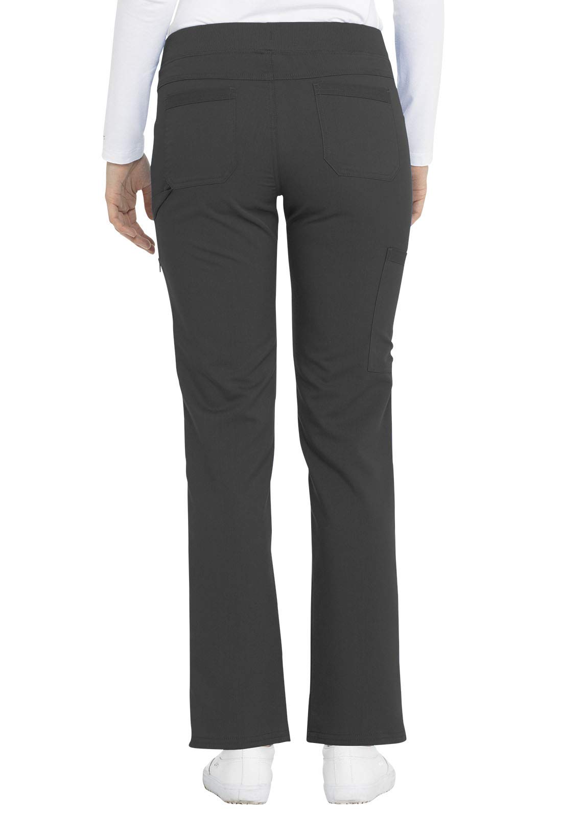 Dickies Pantaloni da donna senza cerniera, vita media, gamba affusolata, con 6 tasche e cintura a costine DK135