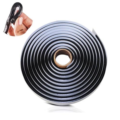Cordón redondo de butilo (8 mm × 4 m), cordón de butilo autoadhesivo, reparación impermeable, cinta adhesiva de caucho de butilo para sellar faros, parabrisas y puertas de automóviles y camiones