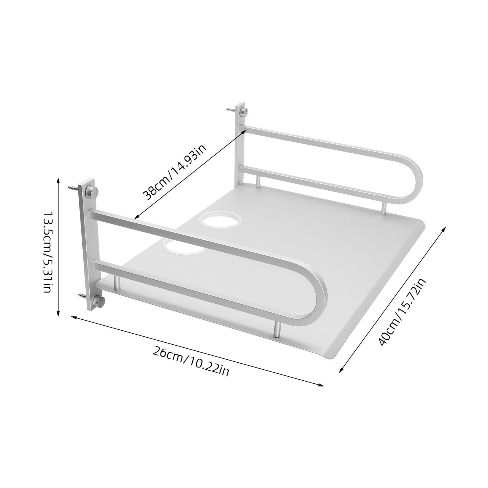 Soporte de Pared de Aluminio para Proyector y Router, Estante Flotante