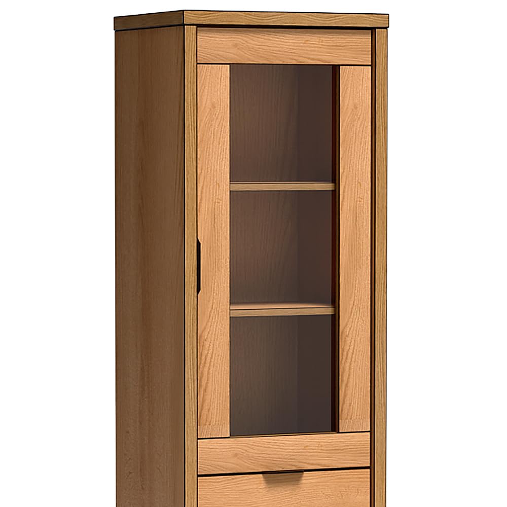Lomadox Wohnzimmermöbel Set 2-teilig Vitrine Lowboard Wohnzimmerschrank Wohnmöbel TV-Board modern in Eiche