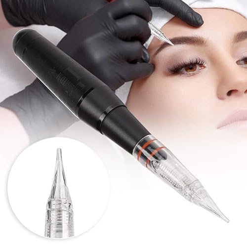 Tatuaje eléctrico Shader Pen Microblading Ceja Labio Profesional Tatuaje Pen Semi-Permanente Máquina Fuerte Rotary Motor Tatuaje Pistola, Negro
