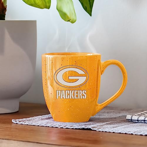 Image of Rico Industries NFL Football 16 oz Team Color Laser Engraved Speckled Ceramic Coffee Mug