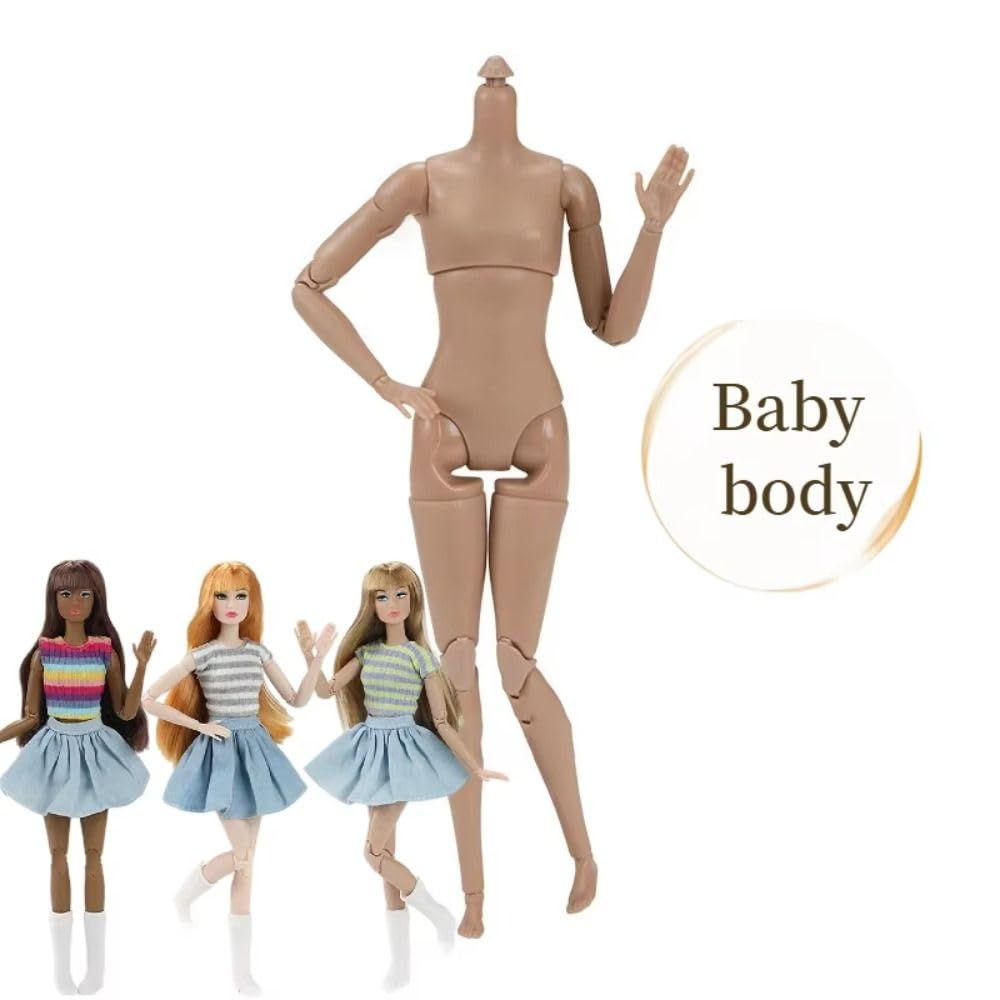 Bambola BJD 26 cm corpo muscoloso nuda bianco normale nero accessori per esercizi articolari