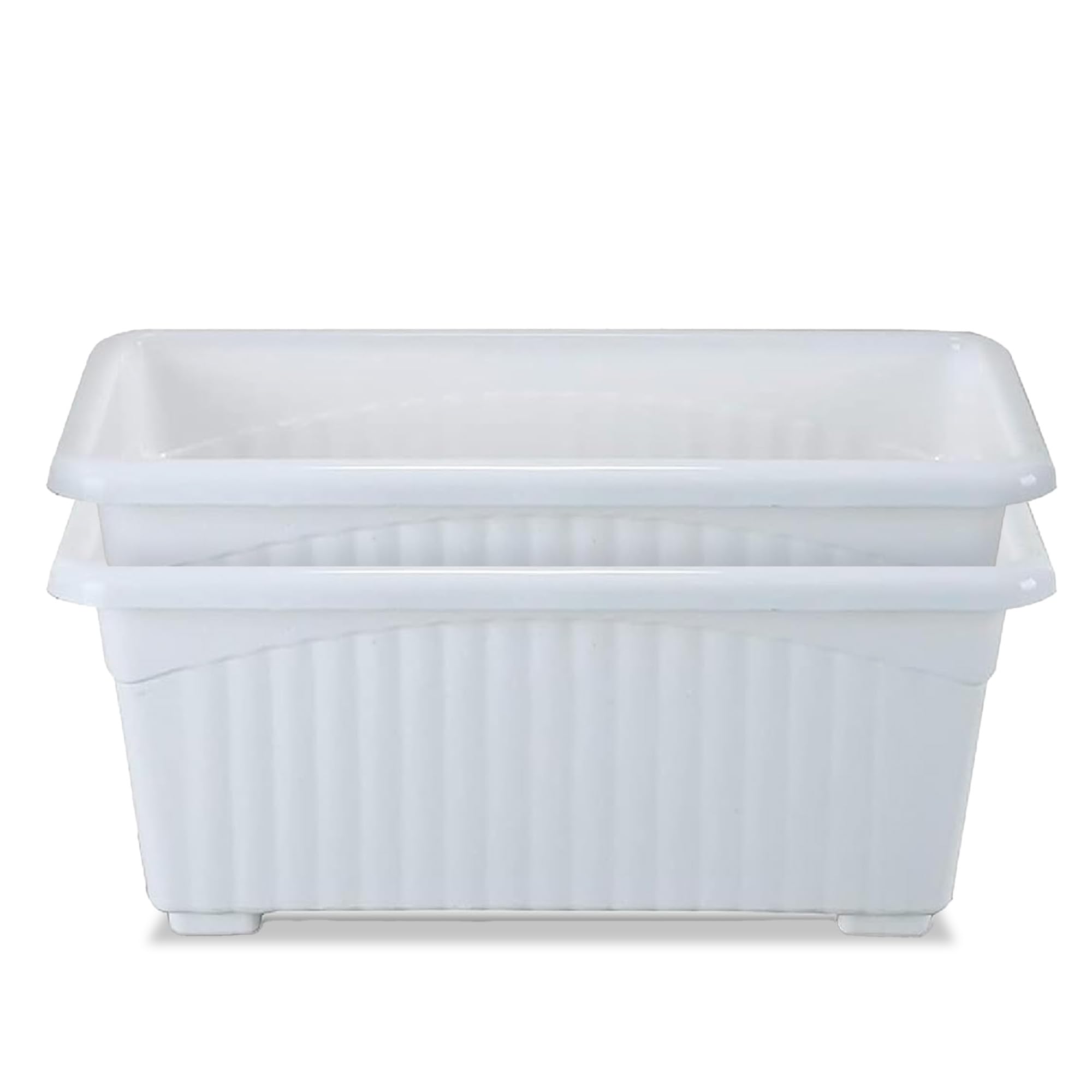 Kraft Seeds by 10CLUB Plastic Window Planters - 2 Pcs (13 Inch, White) | Planting Pots for Home Plants | Planters for Home Gardening | Pots for Lawns and Gardens | Flower Pots for Home Balcony (B0CK4SZ9MG) Amazon Price History, Amazon Price Tracker