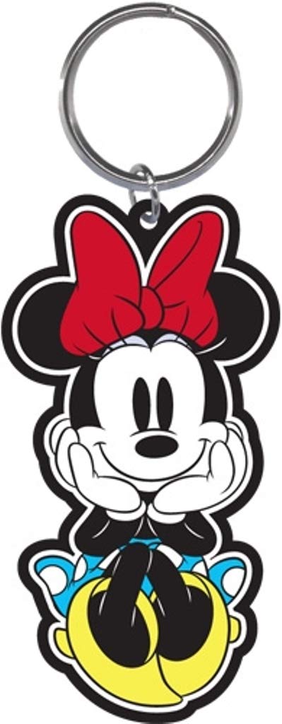 Minnie Mouse Face in Palms Keychain