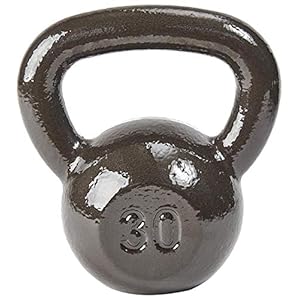 Signature Fitness Everyday Essentials All-Purpose Solid Cast Iron Kettlebell, Gray