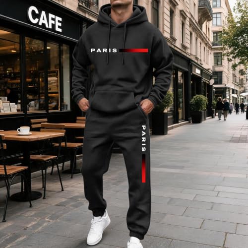 Jogging Suits for Men Fleece Hoodies Workout Pants Jogger Track Suits - image 2