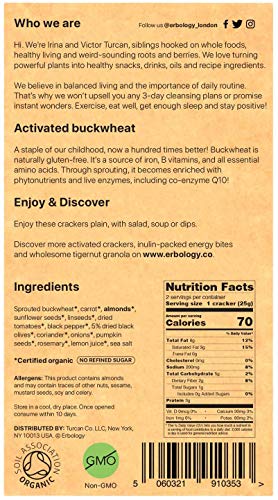 Organic Greek Olive Crackers 1.8 oz - Raw - Vegan - Gluten-Free - Activated