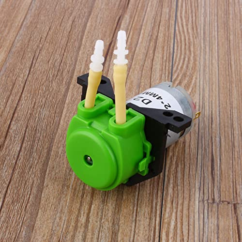 Gavigain Small Dosing Peristaltic Pump Metering Pump Hose Pump Head for Aquarium Lab Aquarium Water(Green)