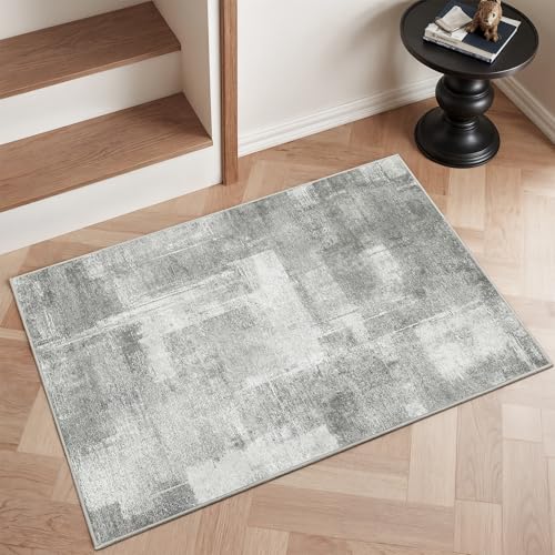 zesthome Washable 2x3 Area Rugs - Door Mat Abstract Rugs for Entrance, Stain Resistant Rugs for Bedroom Kitchen Living Room with Non Slip Backing, Low Pile Home Decor Floor Mat 2x3