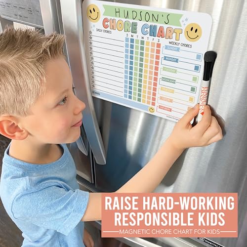 Image of Magnetic Chore Chart for Kids Dry Erase Reward Chart for Home and Classroom