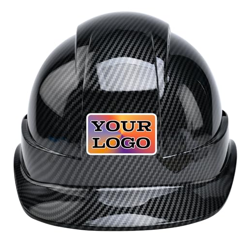 Nsteky Custom Construction Work Safety Helmet 6 Pt. Ratchet Suspension Cap Style Hard Hat with Vents?Black1
