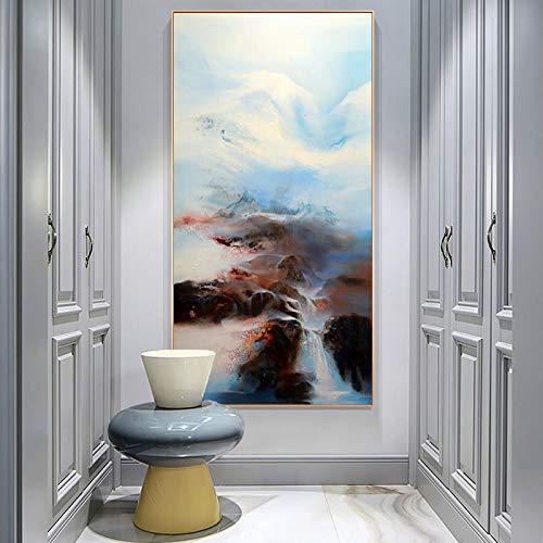 Toile de peinture abstraite moderne pour la décoration murale d'un salon minimaliste et chic