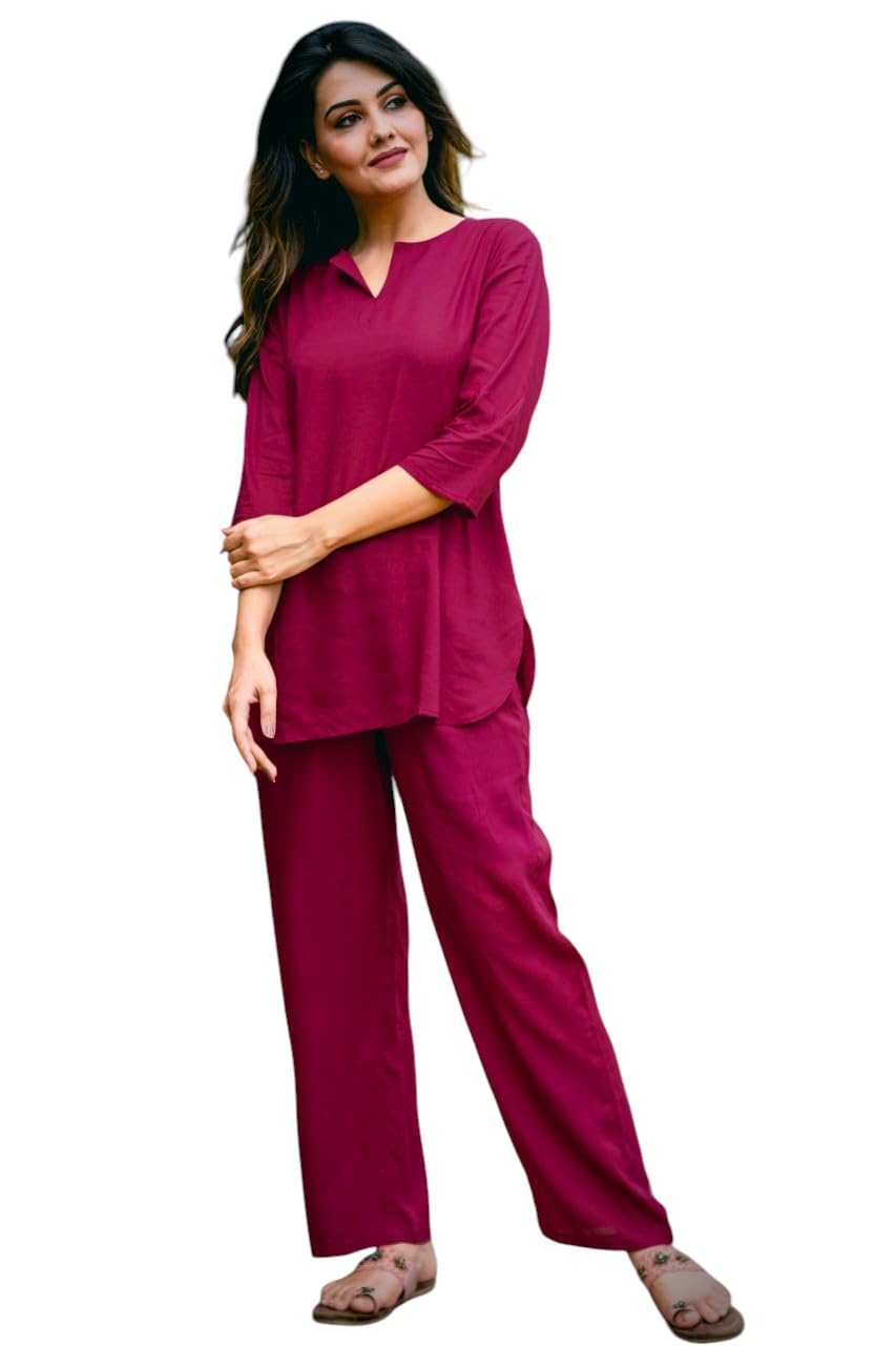 Women’s Cotton Night Suit Set | Soft & Breathable Pure Cotton Sleepwear | Comfortable Nightwear Pajama Set for Women | Relaxed Fit Lounge Wear for Home & Sleep-picture-21