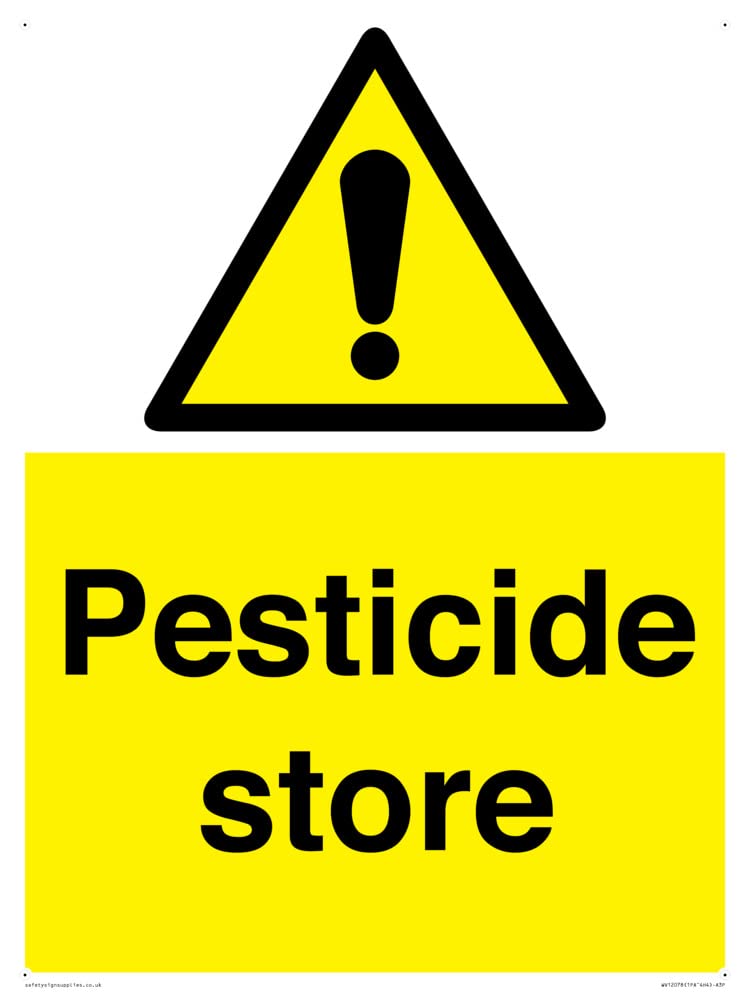 Pesticide store Sign - 300x400mm - A3P