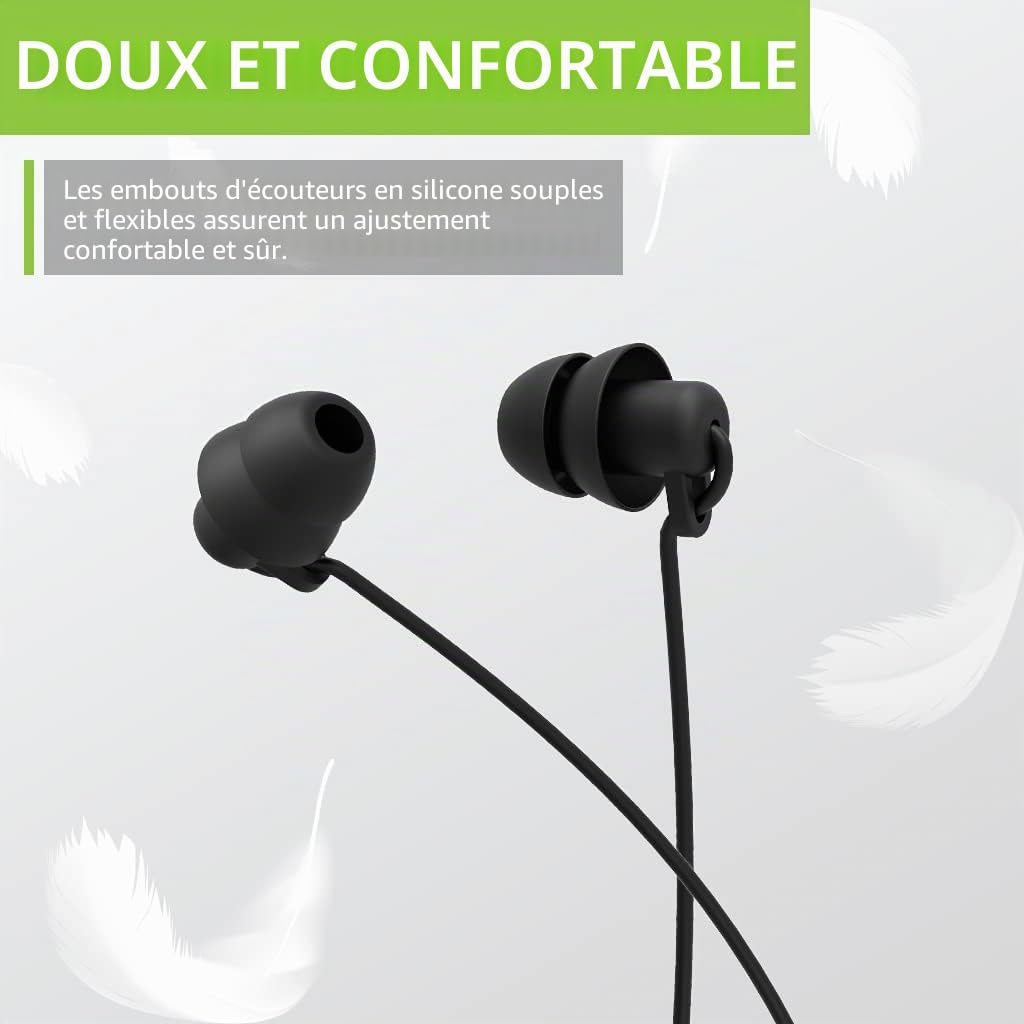 Avantree Repose – Casque Bluetooth Anti-Bruit pour Dormir | Petits Embouts pour Dormeurs Latéraux et Petites Oreilles, Tour de Cou Sans Fil, Faible Latence TV
