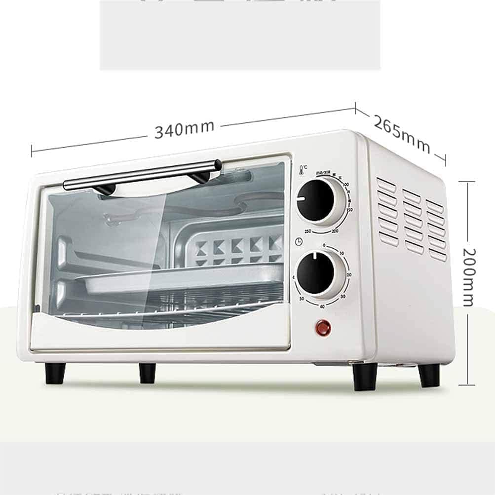 Forno tostapane, Mini Friggitrice Ad Aria, A Convezione Da 10 Litri for Tostapane Multifunzione Elettrico Digitale Girarrosto Fornello, (Color : White) (Col(White)