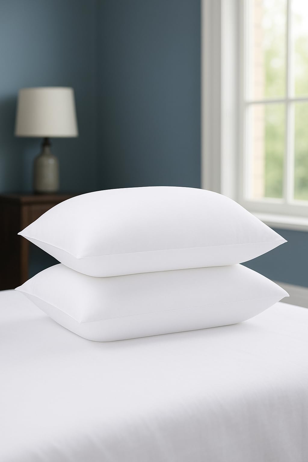Nightzone White Huge Pillows 2 Pack Hotel Quality Extra Soft Filling Bed Pillows For Side Stomach And Back Sleeper (Huge Pillows Pack Of 2)