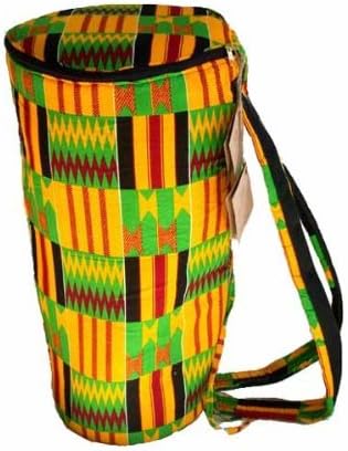 Bolsa para tambor Djembe de tela Kente africana - 16x26 extra grande