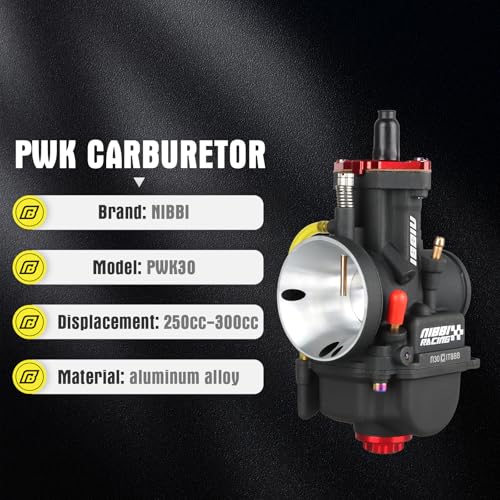 Image of NIBBI PWK 30mm Carburetor with Three Main Jets and One Pilot Jet of Performance Racing Carburetor for Replace Keihin or mikuni Carburetors