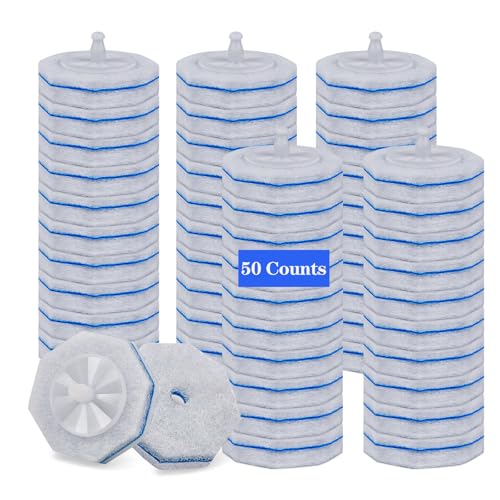 50 Count Disposable Toilet Brush Refills for Clorox Toilet Wand Refills, Compatible with Clorox Wand Refills for Toilet and Bathroom Cleaning