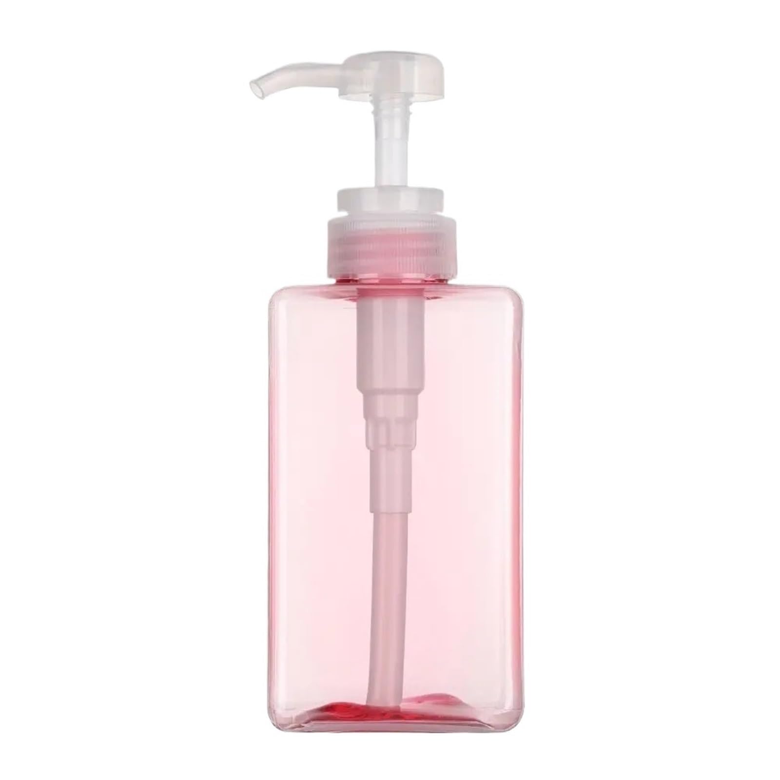 SKPVPOKOYL Square Pump Bottlesnding Shampoo Lotion Shower Gel Allocator Travel Bottles for Toiletries(Pink,650ml)