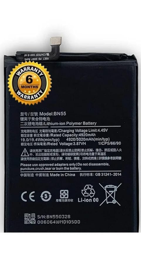 Image of Original BN55 Battery for Redmi Note 9S Battery with 6 Month Warranty**** (RFG6)