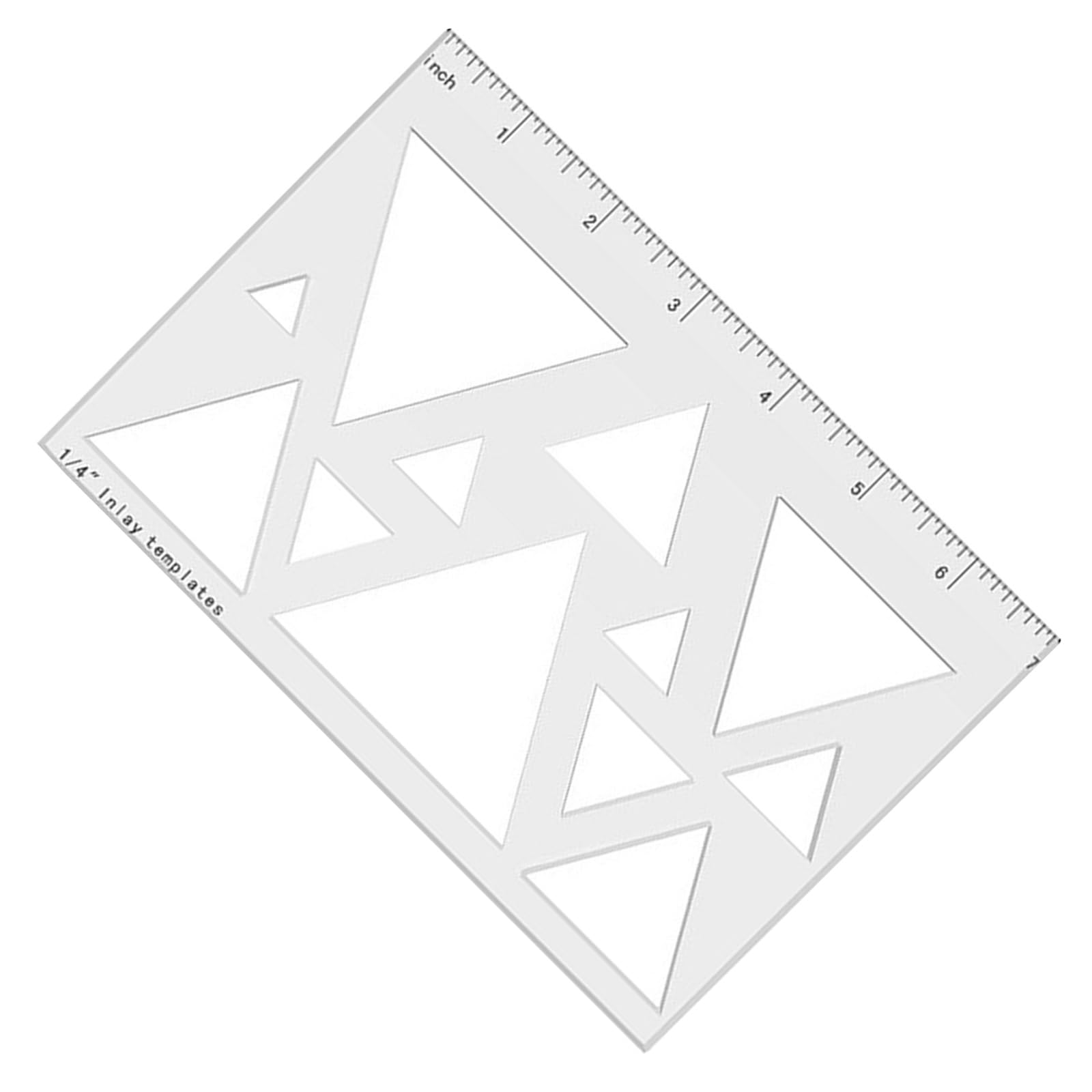 Triangle or Heart Clear Acrylic Inlay Template Router Stencil Drawing Scale Ruler for Woodworking Precisions Measuring Heart Shape Template