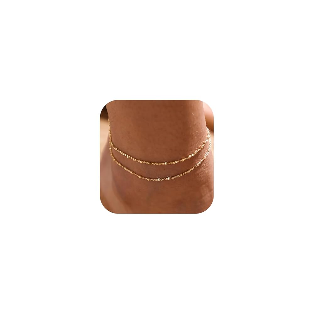 新品未使用　Brosky jewelry 10k  anklet Figaro Link Anklet 10K Yellow Gold